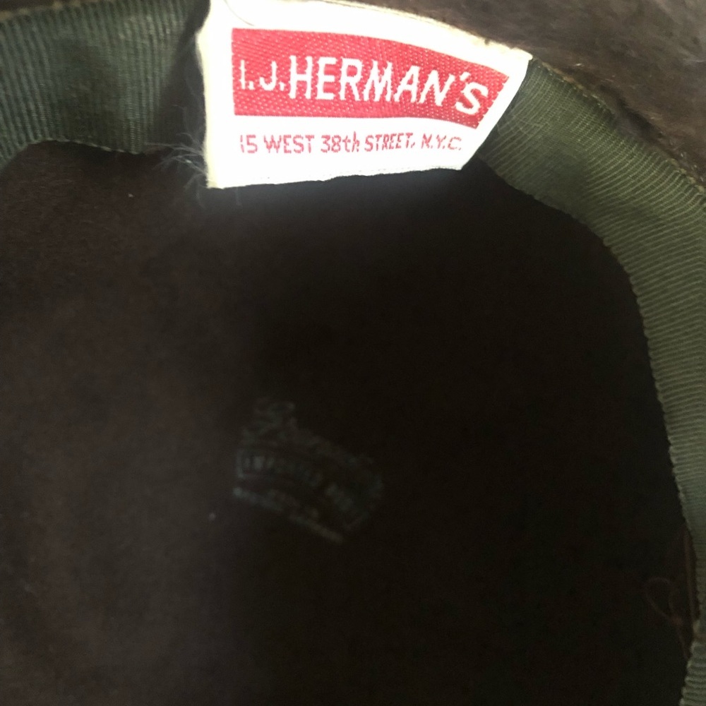 Vintage Brown Hat with Feather - Picture 11 of 16